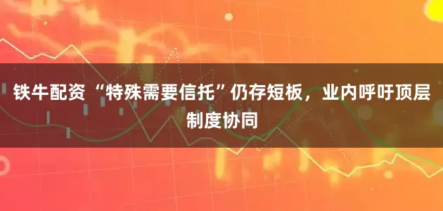 铁牛配资 “特殊需要信托”仍存短板，业内呼吁顶层制度协同